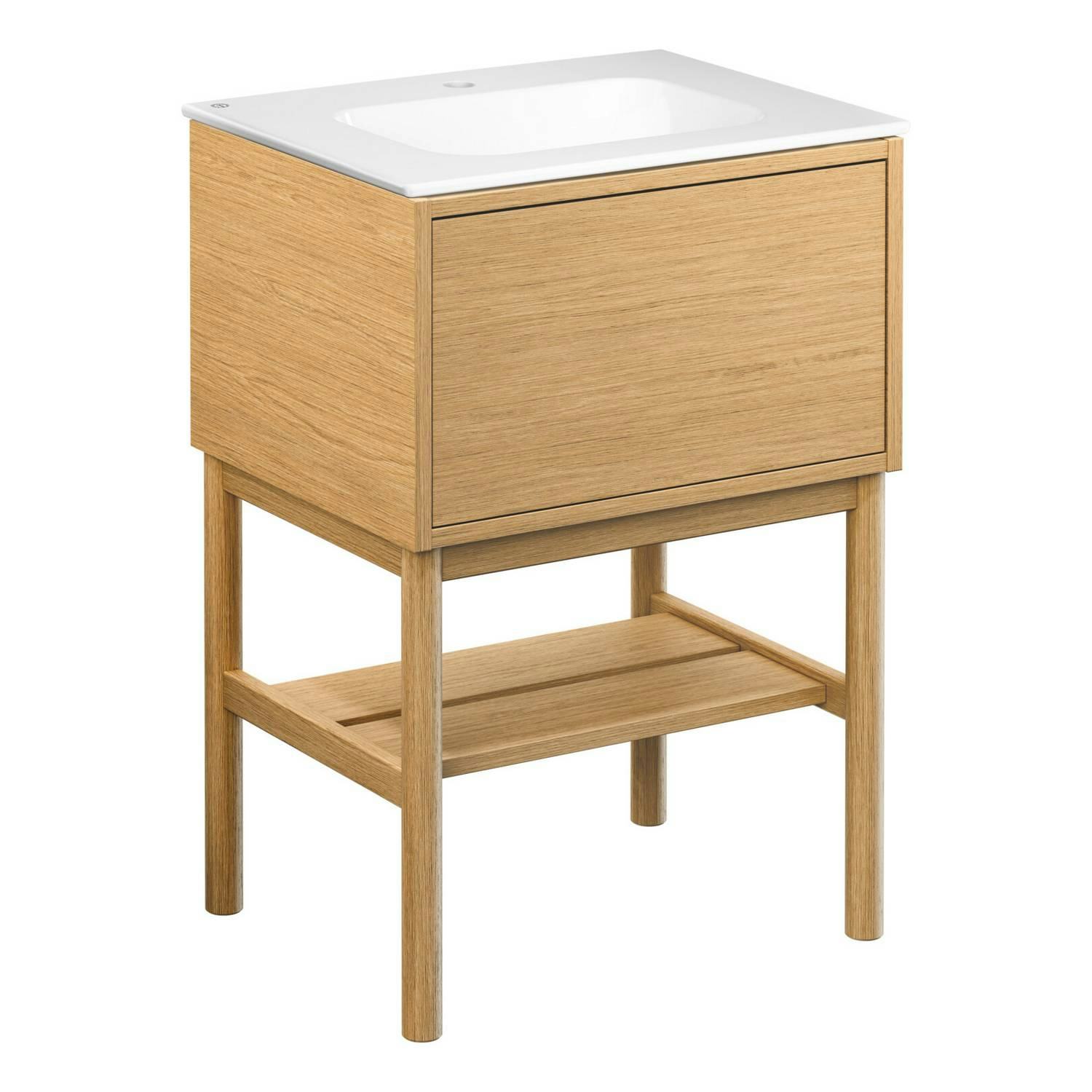 Tvättställskåp Gustavsberg Ducentic 60 cm med Tvättställ i Porslin och Benställning