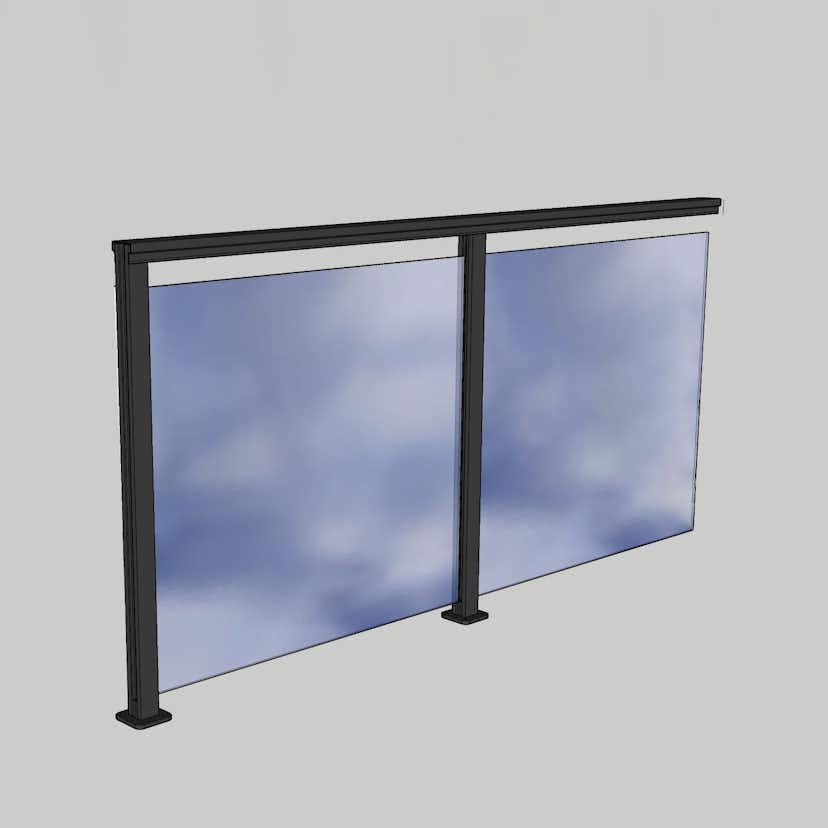 Glasräcke Novoroom Komplett Sektion H-P