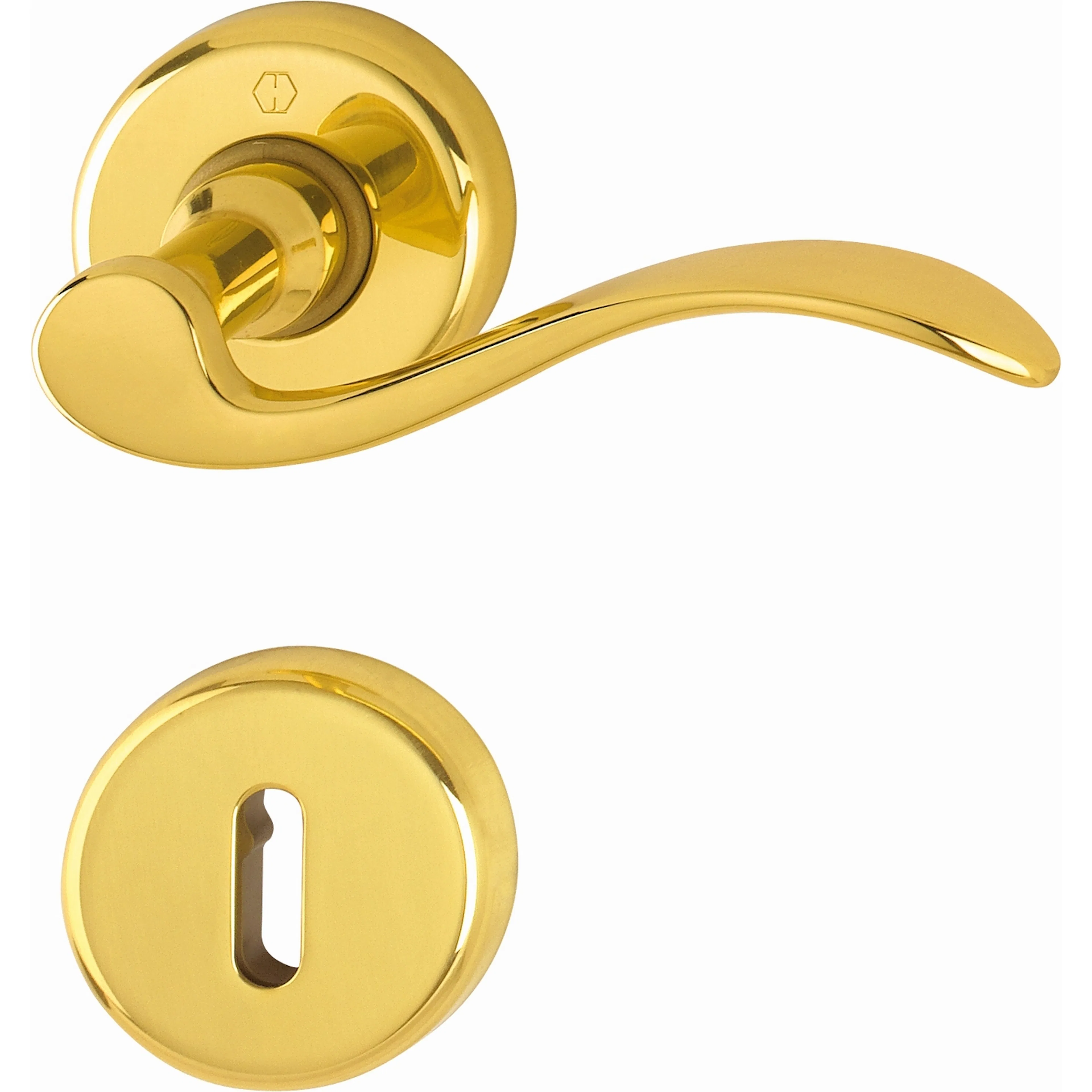 Innerdörrhandtag HOPPE Malaga M166 F71 37-42 Nyckelskylt