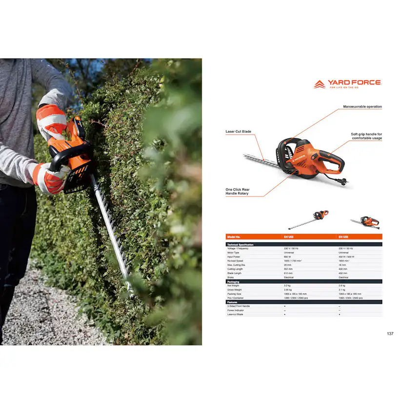 Häcksax Yardforce 20V Med Batteri och Laddare