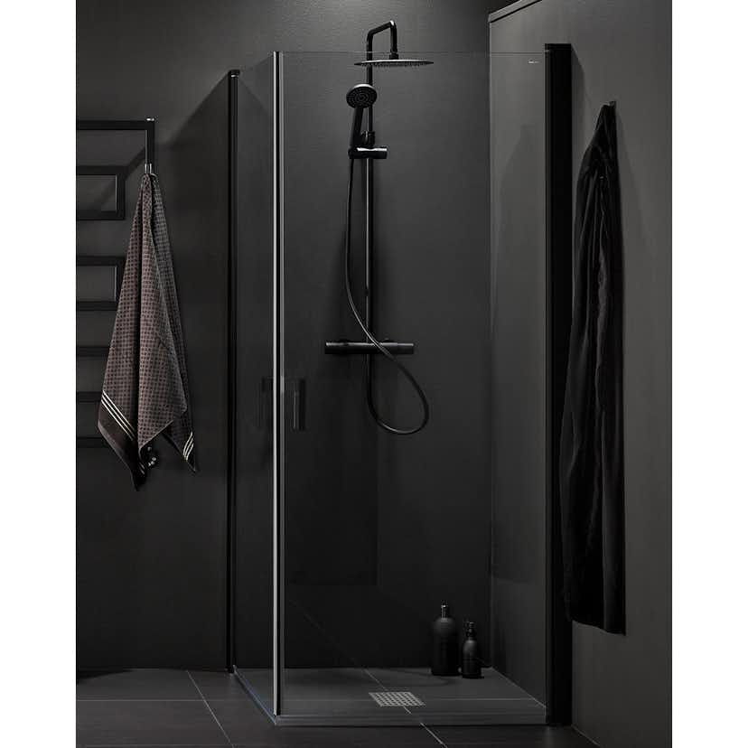 Duschhörn Hafa Igloo Pro Corner Klarglas Svart