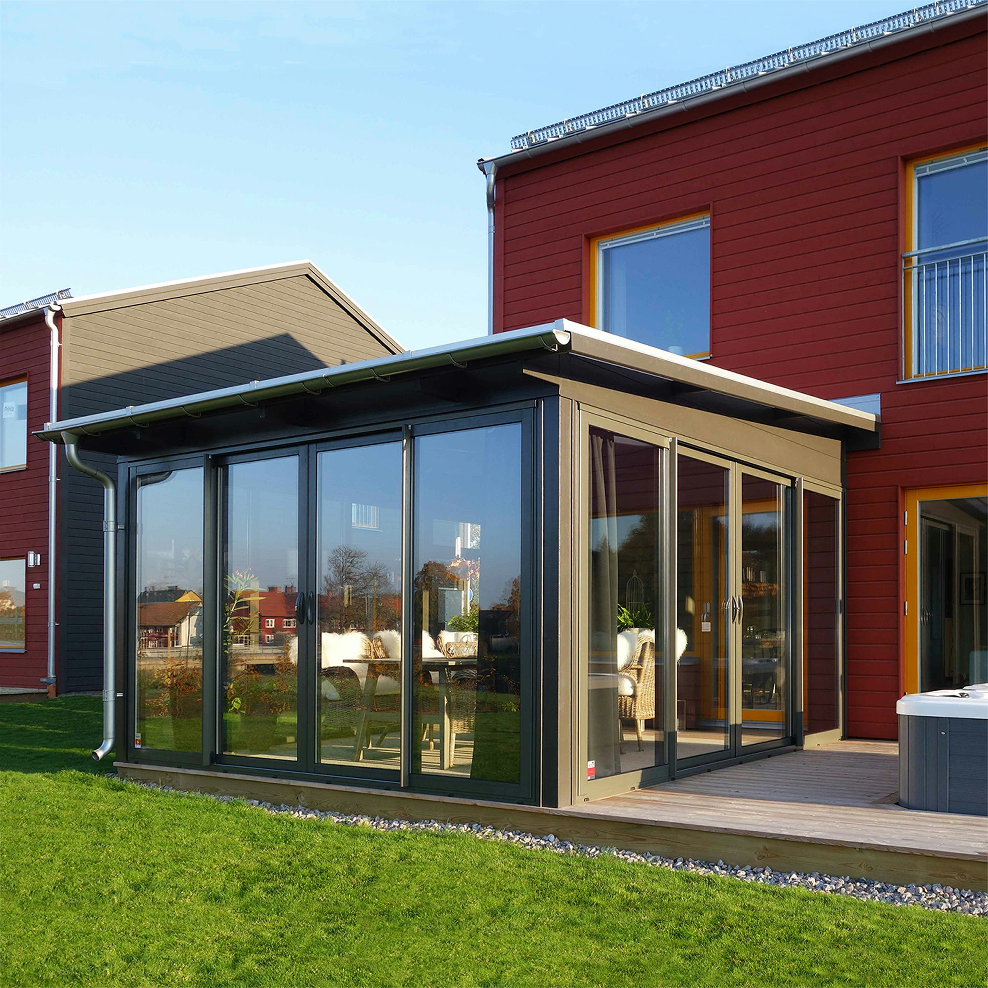 Skjutbart Fönsterparti Halle Thermo 3 Fönster Vit