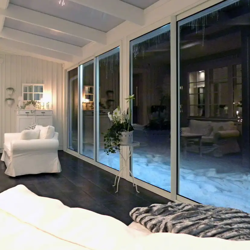 Skjutbart Fönsterparti Halle Thermo 3 Fönster Vit