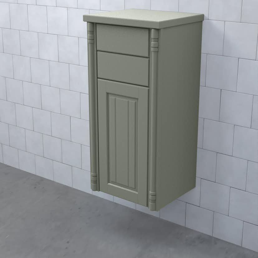 Halvhögt Skåp Björbo Badrum Valhall med Lucka och 2 Lådor