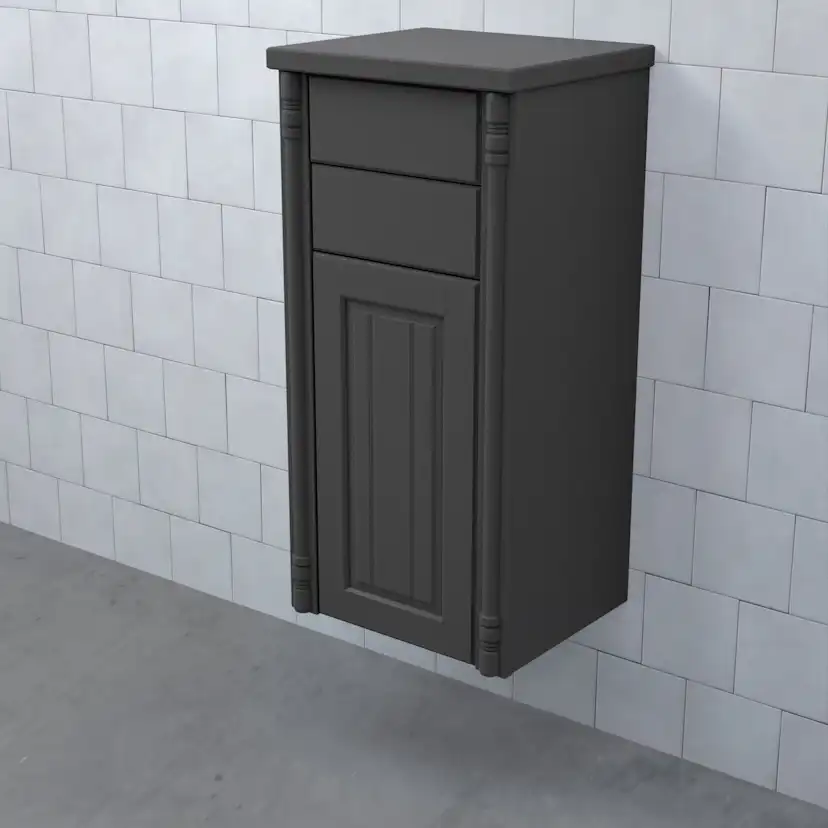 Halvhögt Skåp Björbo Badrum Valhall med Lucka och 2 Lådor