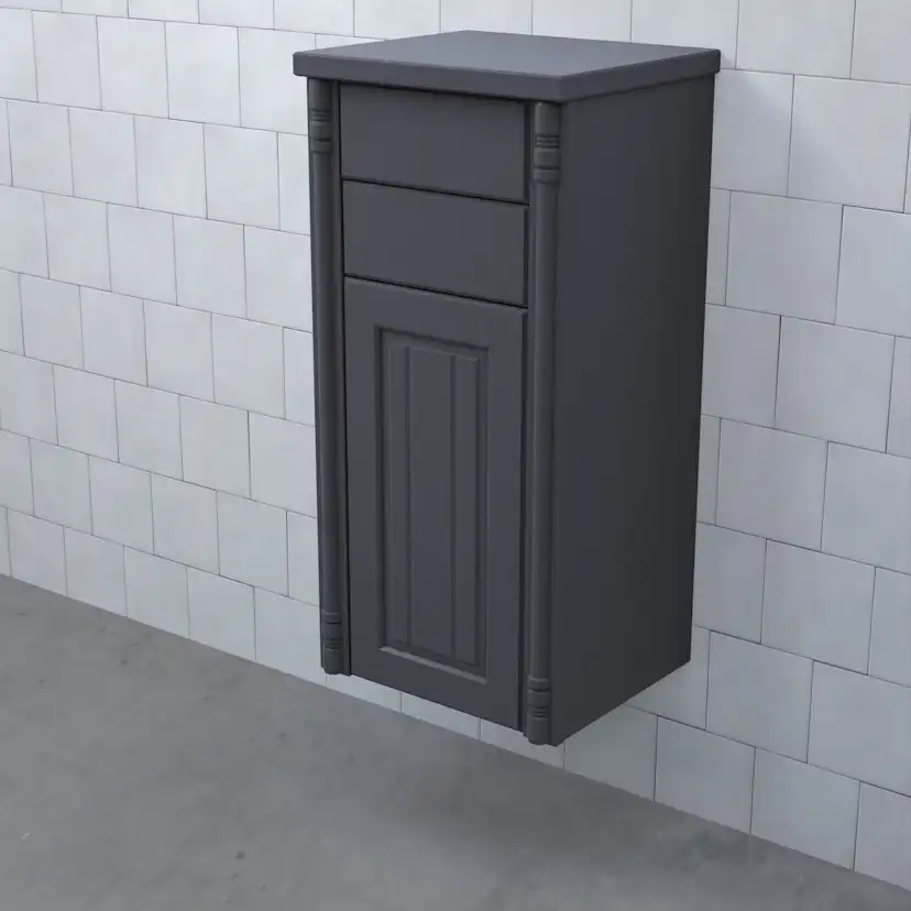 Halvhögt Skåp Björbo Badrum Valhall med Lucka och 2 Lådor