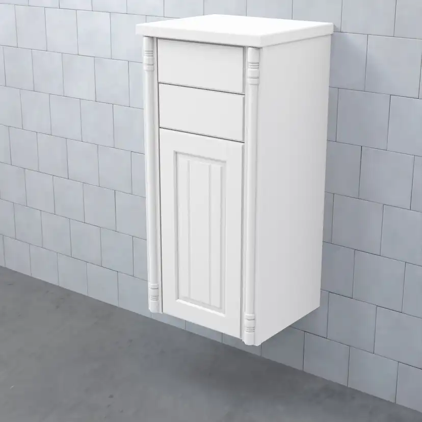 Halvhögt Skåp Björbo Badrum Valhall med Lucka och 2 Lådor