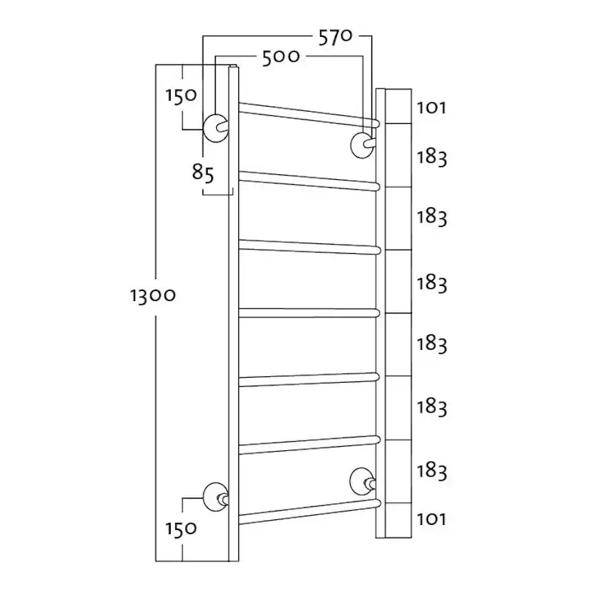Handdukstork Rej Design Tango BTH 50130