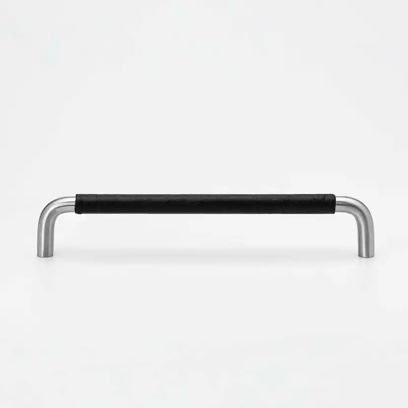 Handtag Beslag Design SS-A Läderlindad Svart