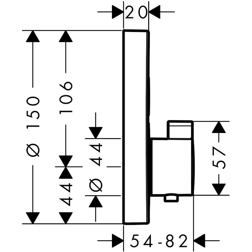Duschblandare Hansgrohe ShowerSelect S 2-utlopp Knopp