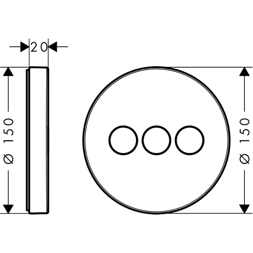 Avstängningsventil Hansgrohe Shower Select S 3-funktioner