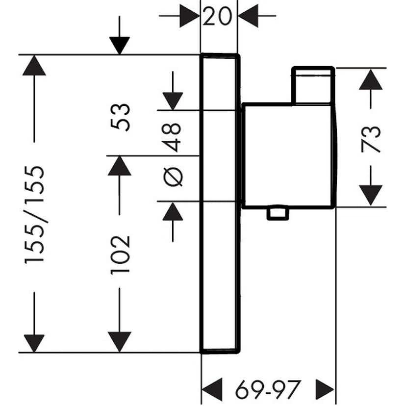 Duschblandare Hansgrohe Ecostat Select E Highflow