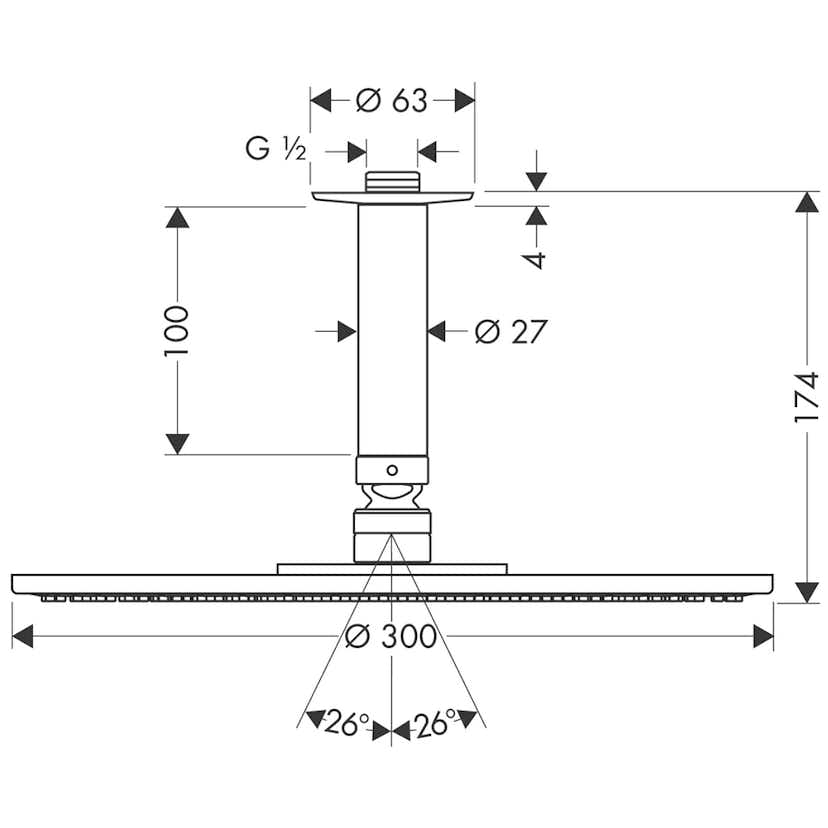 Huvuddusch Hansgrohe Raindance S 3000 EcoSmart