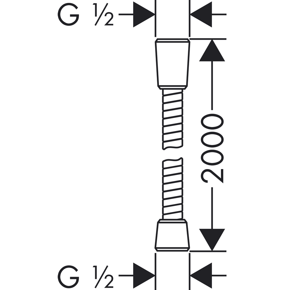 Duschslang Hansgrohe Sensoflex