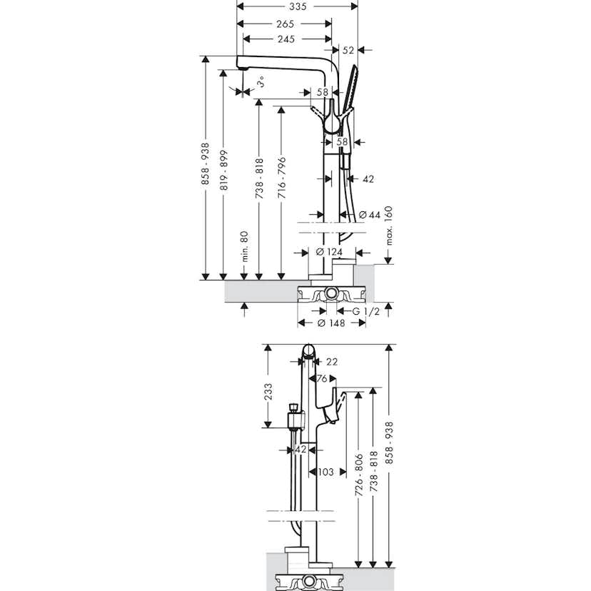 Golvblandare Hansgrohe Talis S