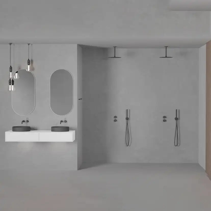 Takduschset Scandtap Steel Harmonized 2Z för Inbyggnad