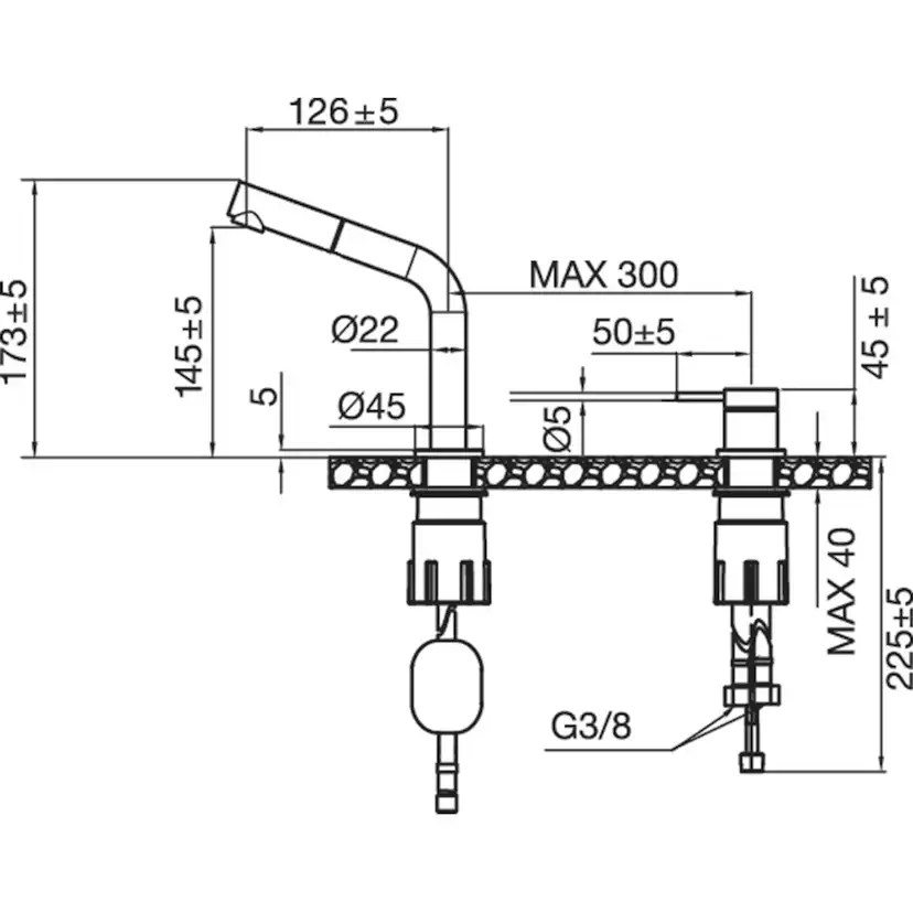 Tvättställsblandare Scandtap Steel Harmonized B2P