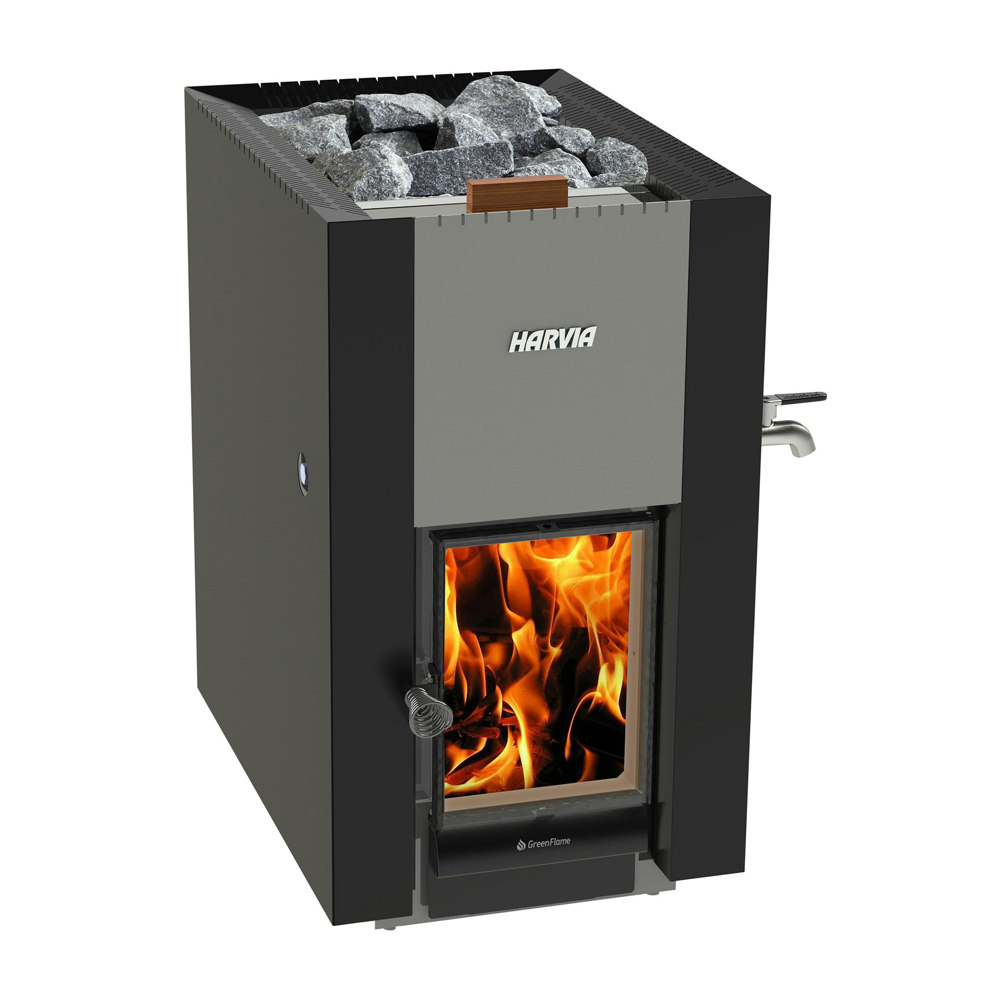 Vedeldad Bastuugn Harvia 22 GreenFlame ES med Vattentank