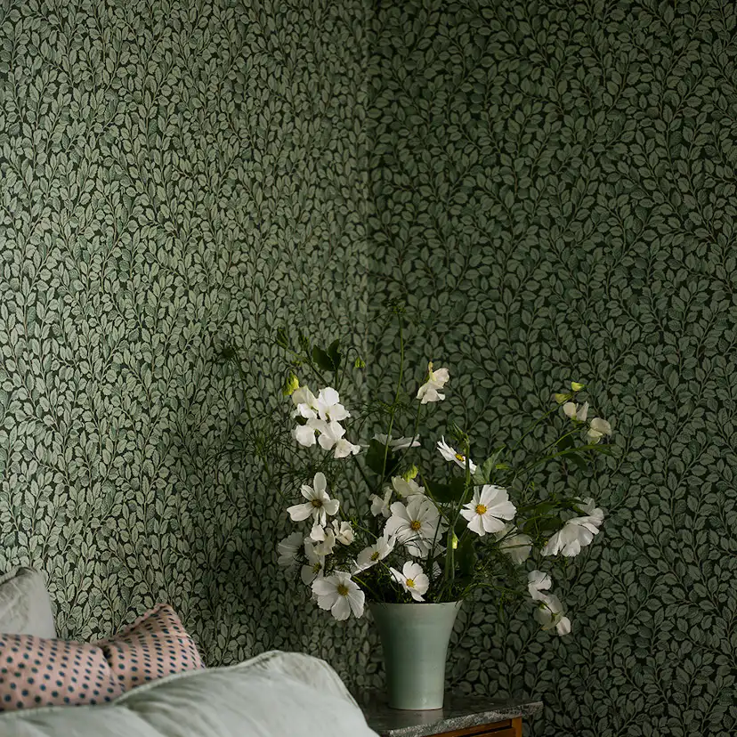 Tapet Boråstapeter Falsterbo III Hazel 7663 EasyUp, Mönstrad Grön