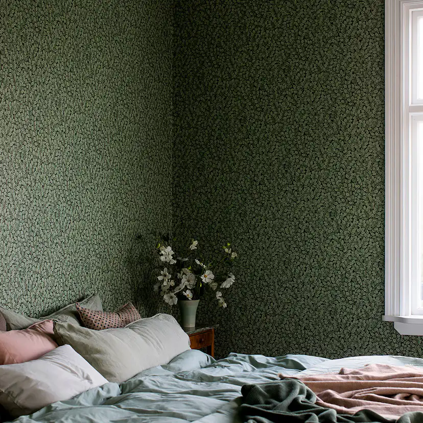 Tapet Boråstapeter Falsterbo III Hazel 7663 EasyUp, Mönstrad Grön