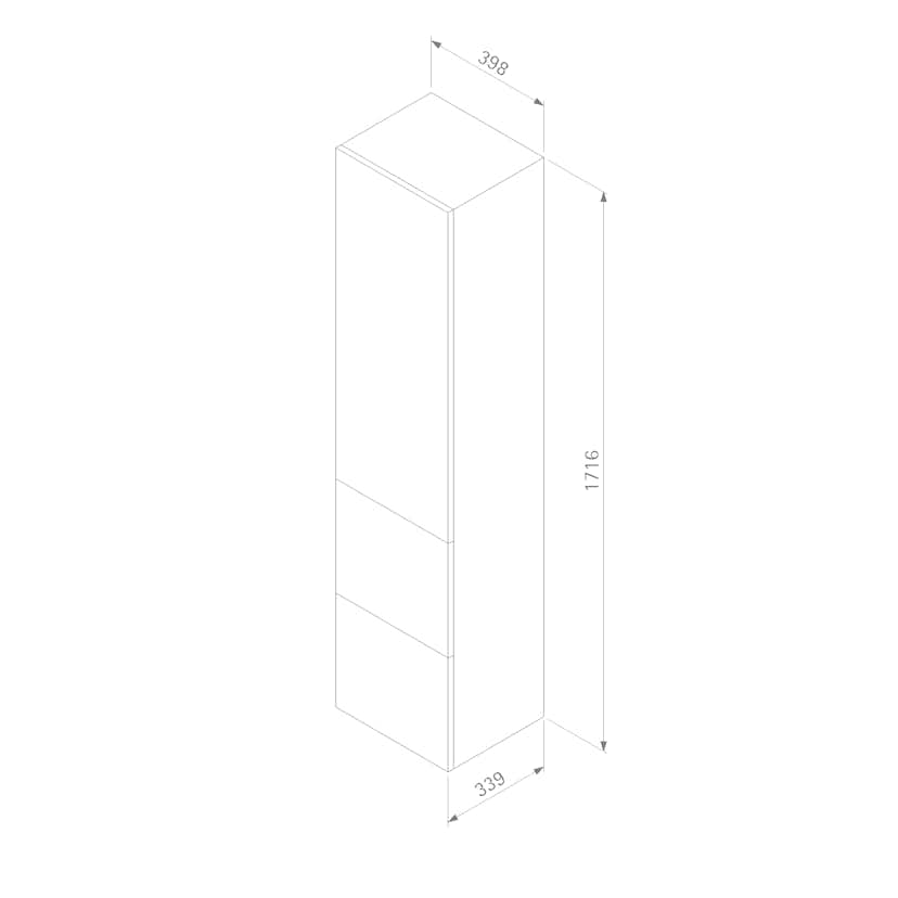 Högskåp Ballingslöv HC40B Hideaway med 1 Dörr och 2 Lådor