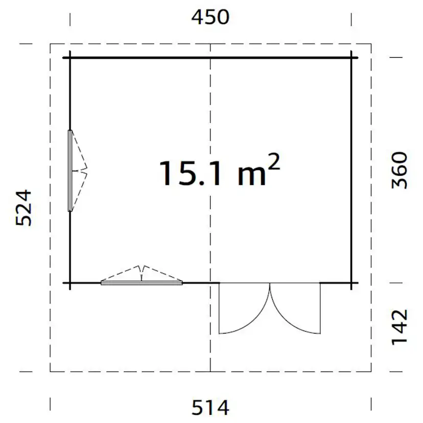 Stuga Palmako Helena 16,2 m2