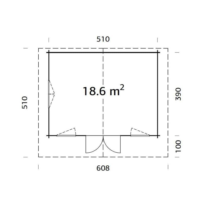 Stuga Palmako Helena 19,9 m2