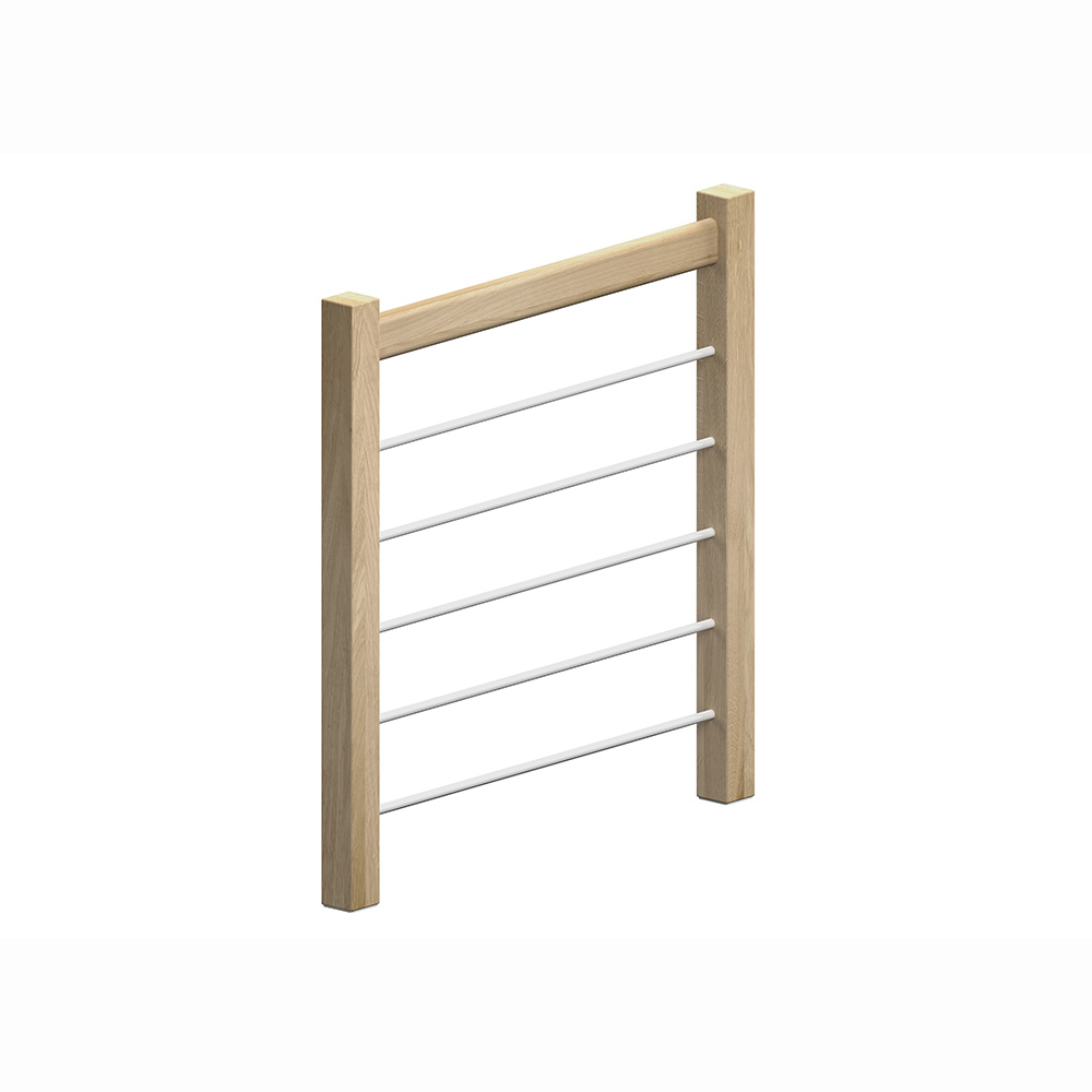 Skyddsräcke Dolle Helsinki Ek och Svart Alu Fyllning 100 cm