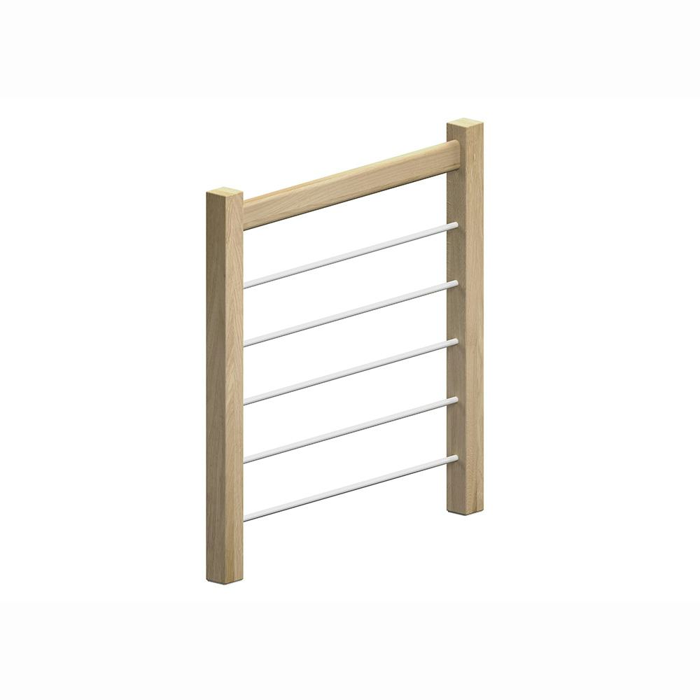 Skyddsräcke Dolle Helsinki Ek och Svart Alu Fyllning 100 cm