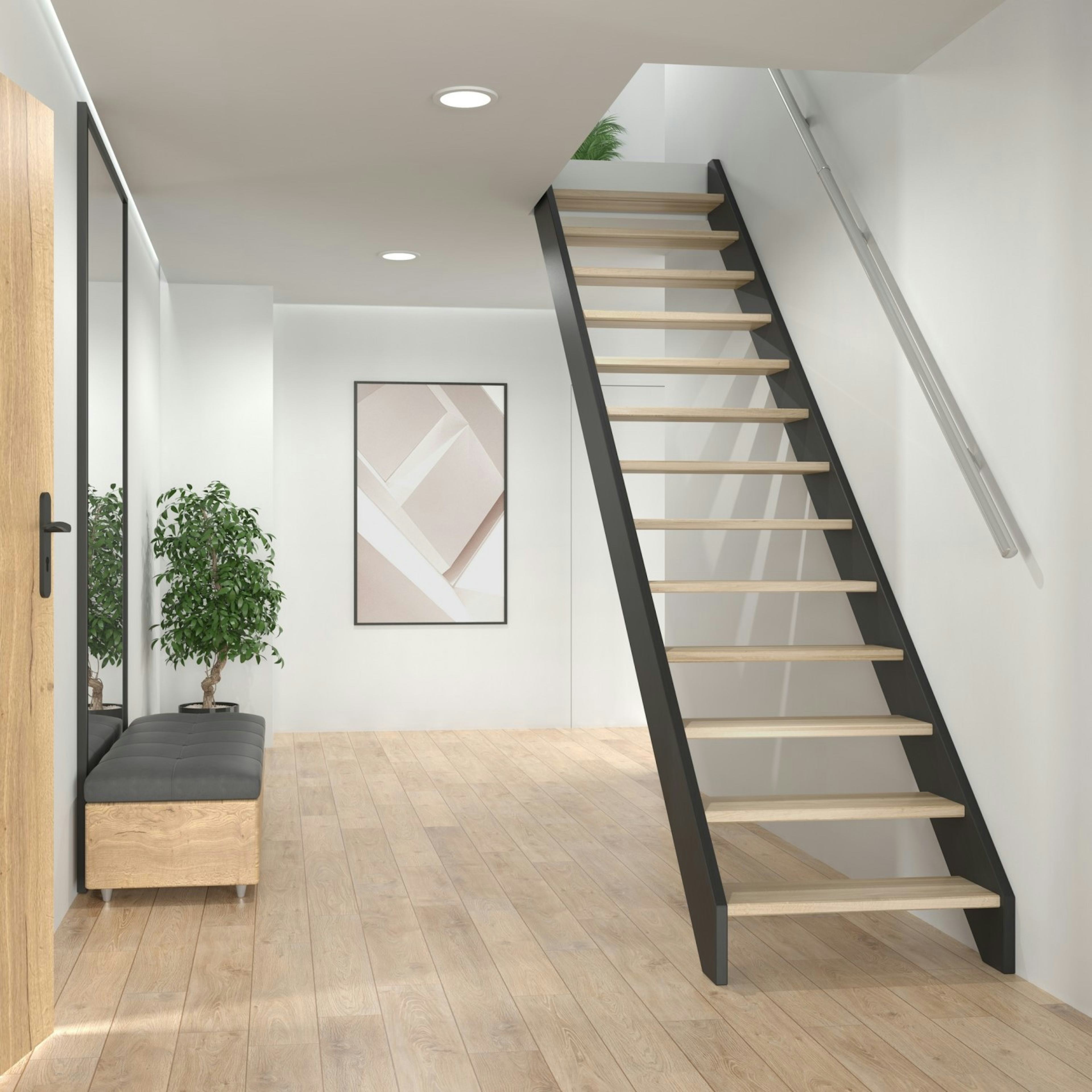 Spartrappa Dolle Helsinki Svart/Ek Rak