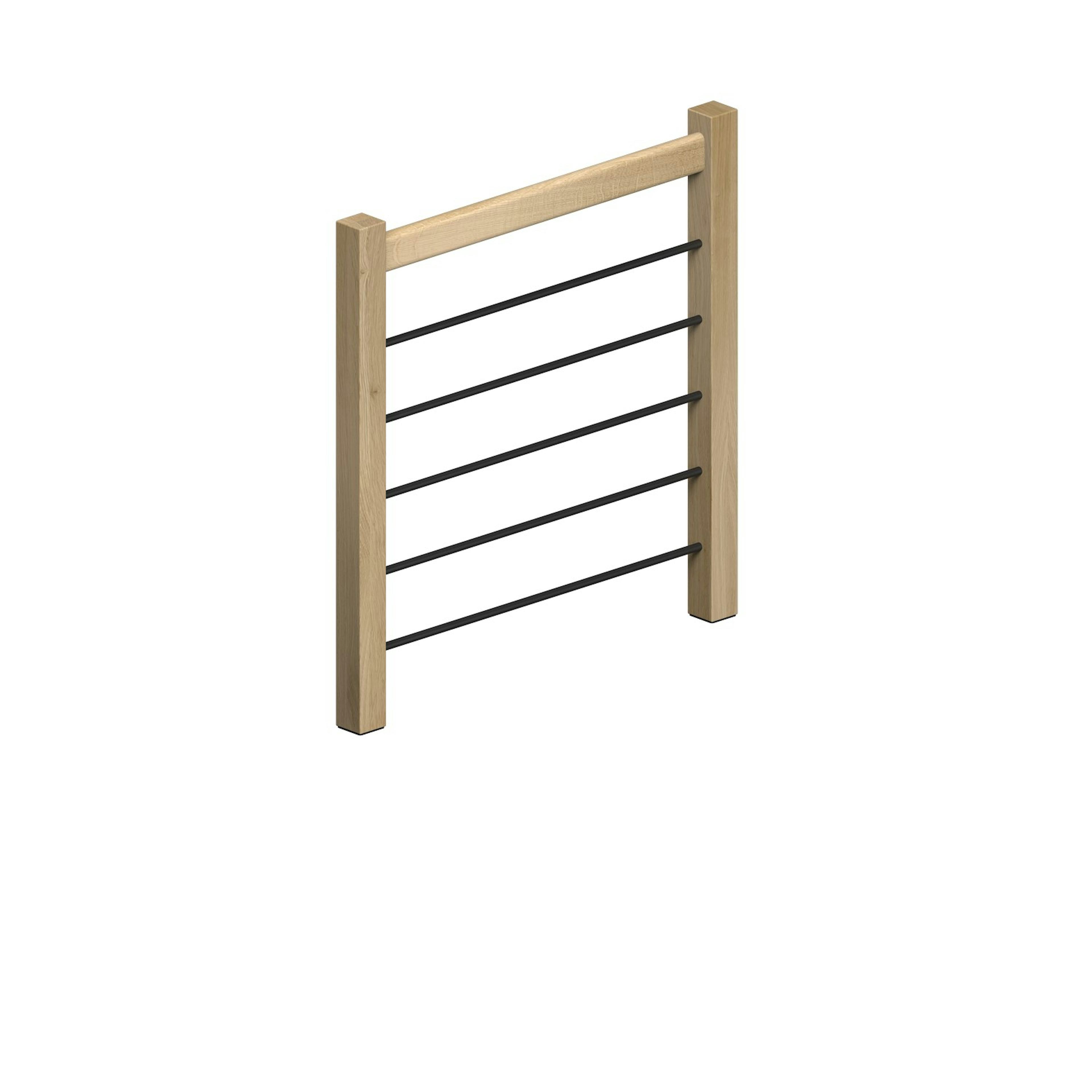 Skyddsräcke Dolle Helsinki Ek och Svart Alu Fyllning 100 cm