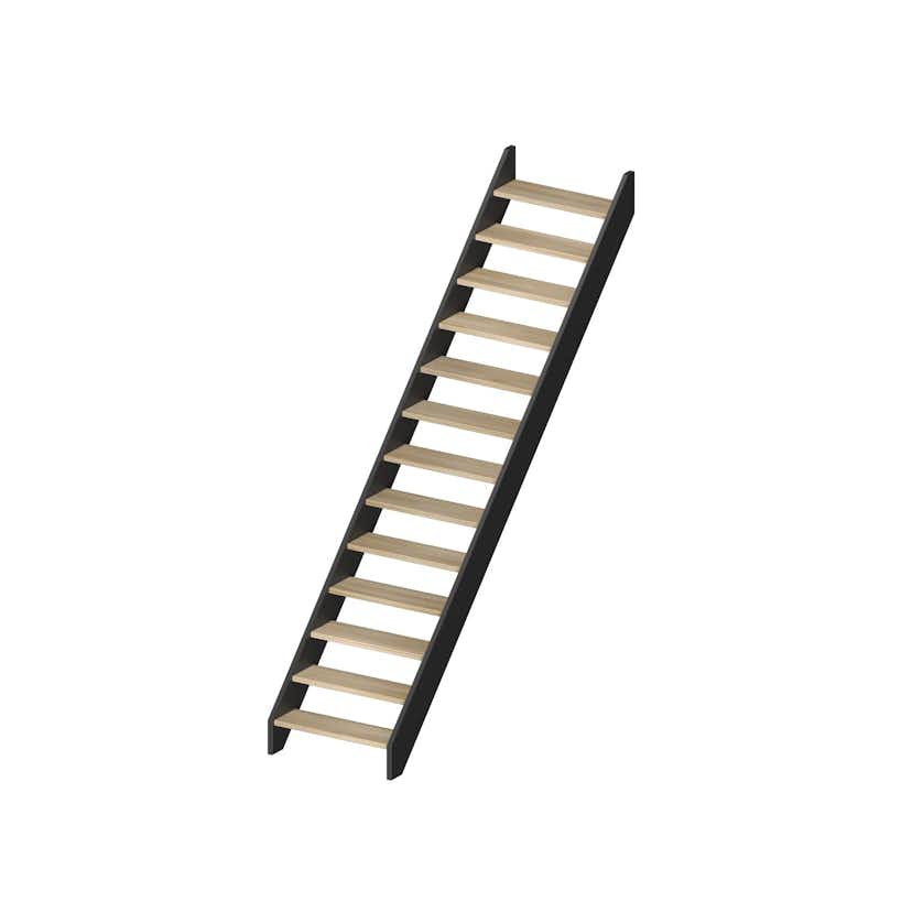 Spartrappa Dolle Helsinki Svart/Ek Rak