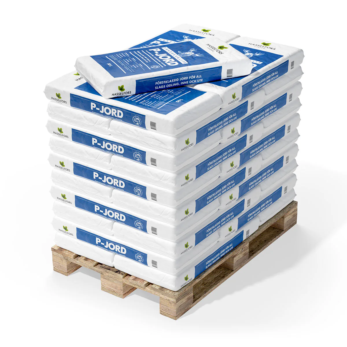 Planteringsjord Hasselfors Garden Medium Gödslad Trädgårdsjord för Inomhus & Utomhus Odling på Pall - 45x50L