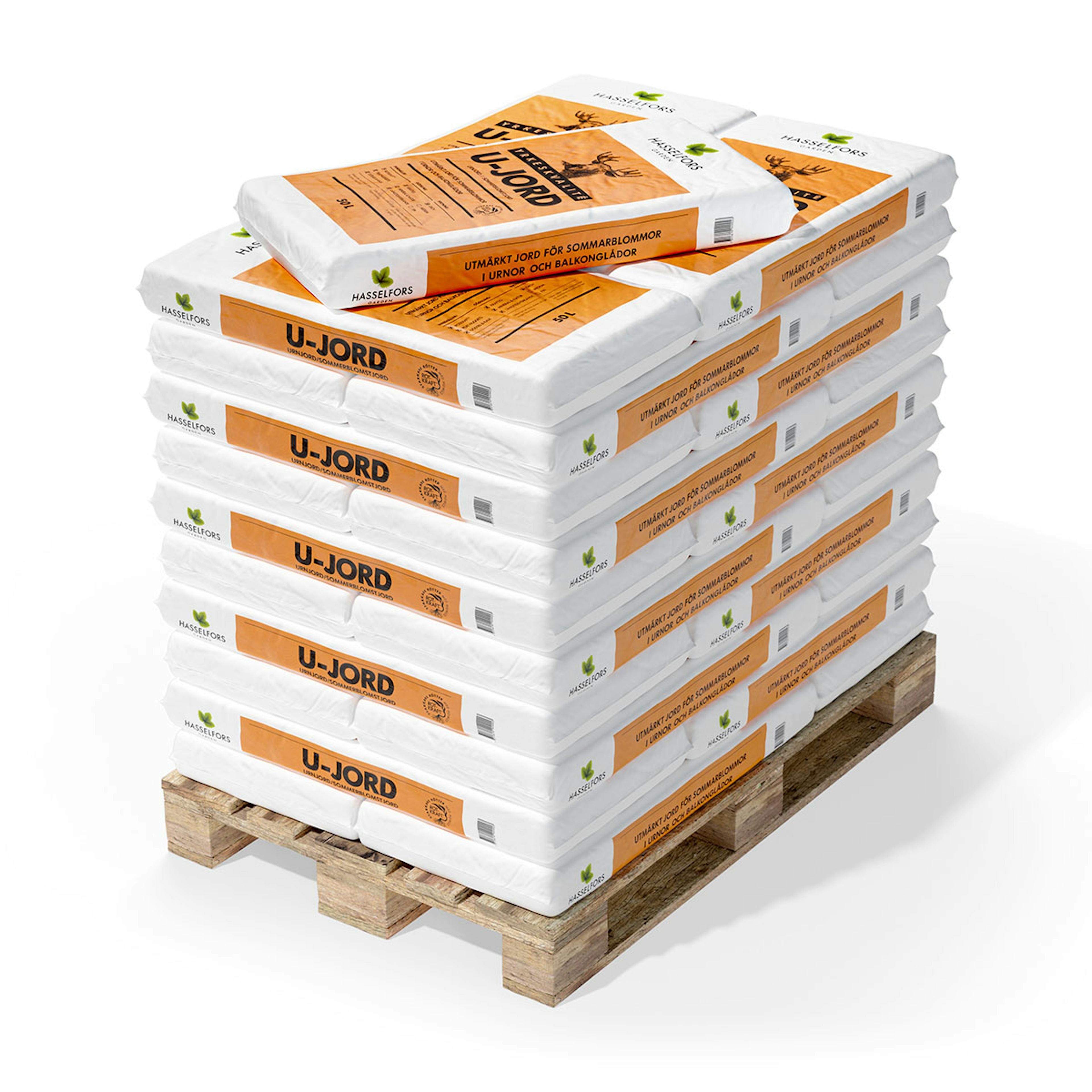 Planteringsjord Hasselfors Garden U-Jord, Naturgödslad Trädgårdsjord på Pall - 42x50L