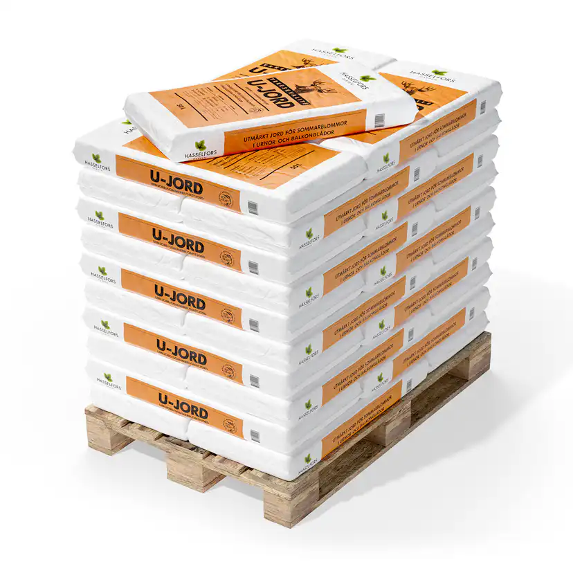 Planteringsjord Hasselfors Garden U-Jord, Naturgödslad Trädgårdsjord på Pall - 42x50L