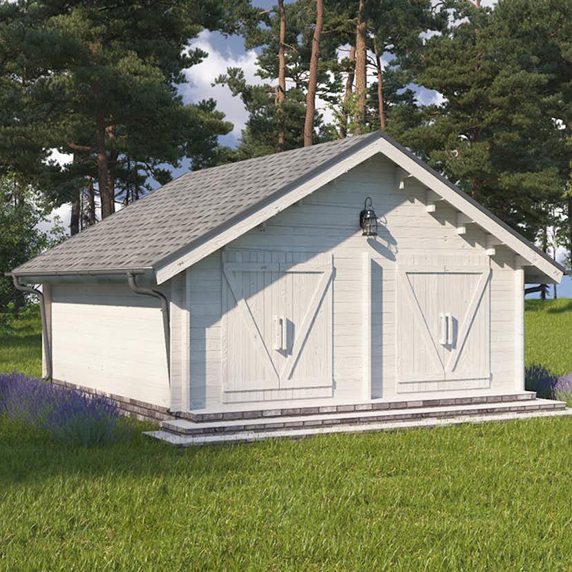 Timmerlada LP Garden S20 Fasta Väggar Timmergarage 20 m2