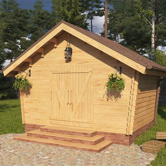 Timmerlada LP Garden U10 10 m² Förråd med Täta Väggar i Obehandlat Trä