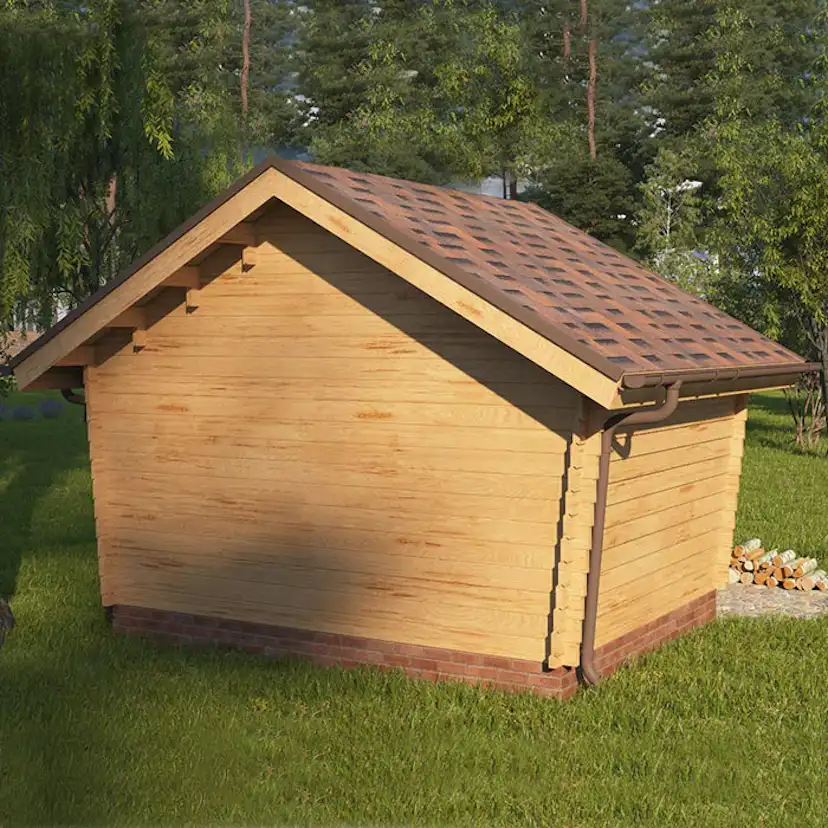 Timmerlada LP Garden U10 10 m² Förråd med Täta Väggar i Obehandlat Trä