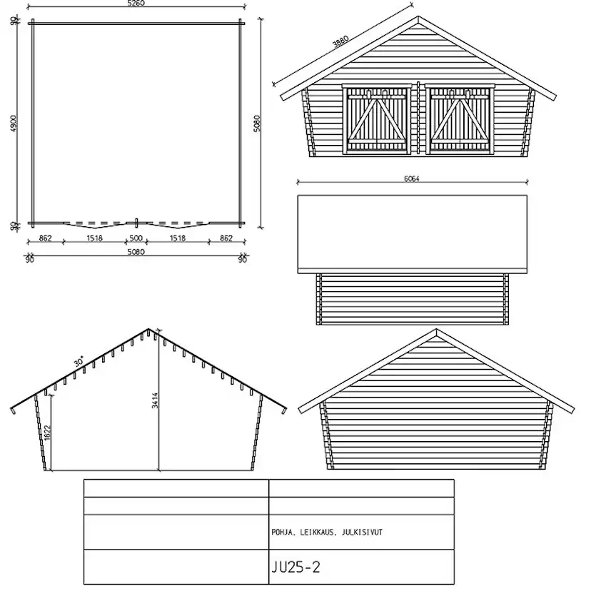 Timmerlada LP Garden U25 Täta Väggar 25 m2