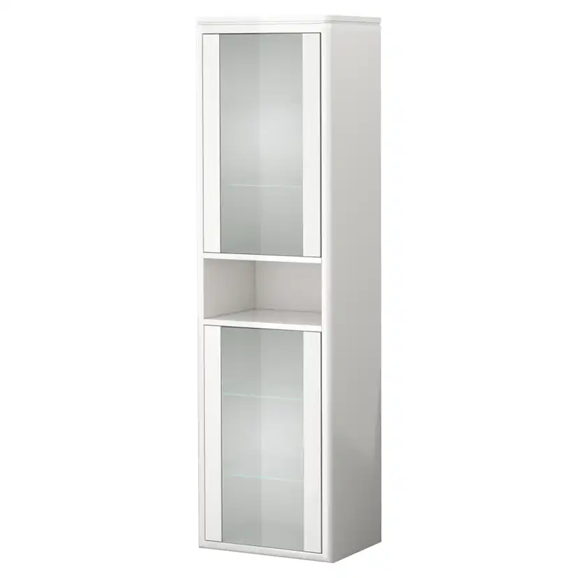 Högskåp DuoBad Vilan med Frostglasdörrar