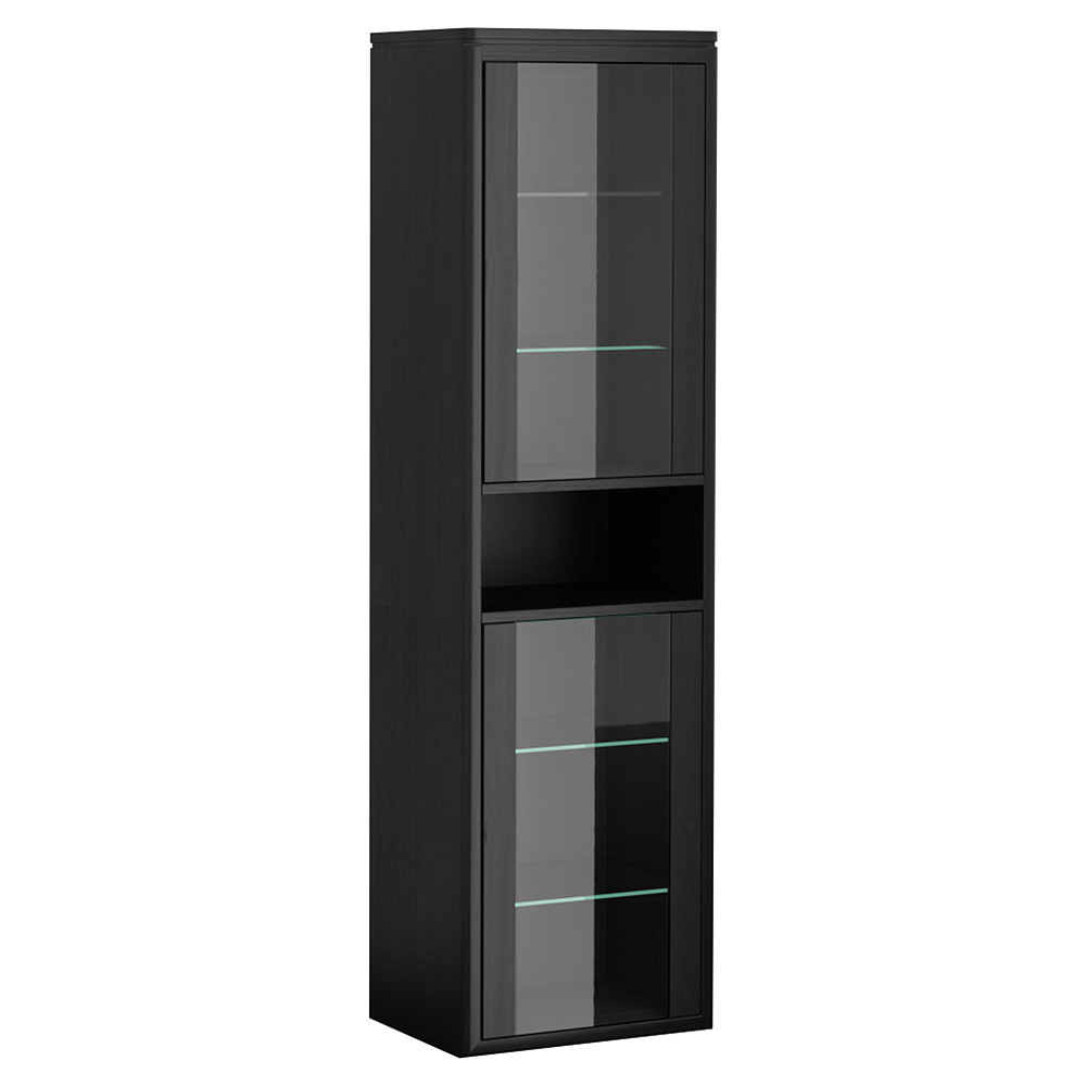 Högskåp DuoBad Vilan med Klarglasdörrar