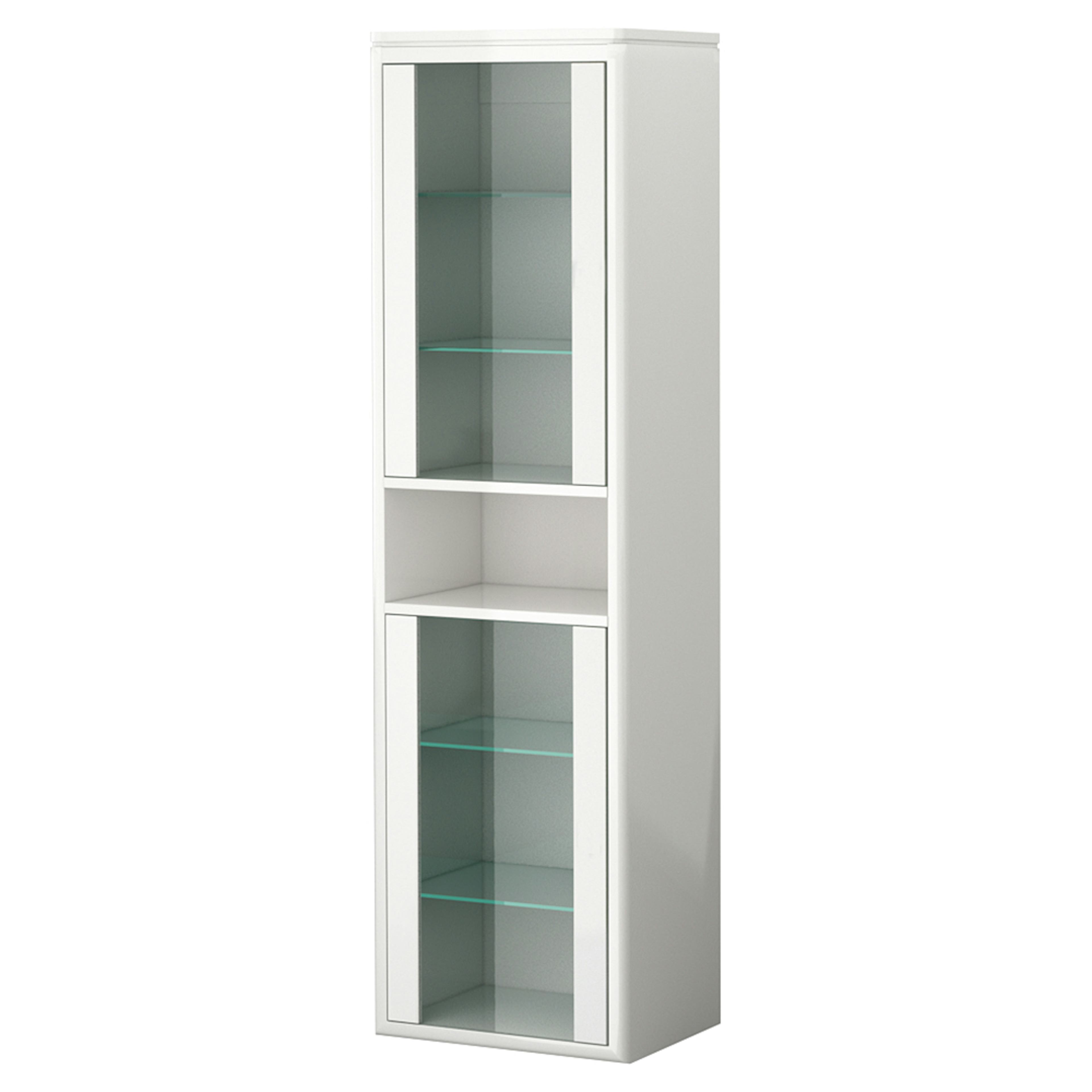 Högskåp DuoBad Vilan med Klarglasdörrar