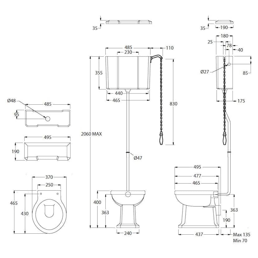 Högspolande Toalettstol Imperial Chelsea HL