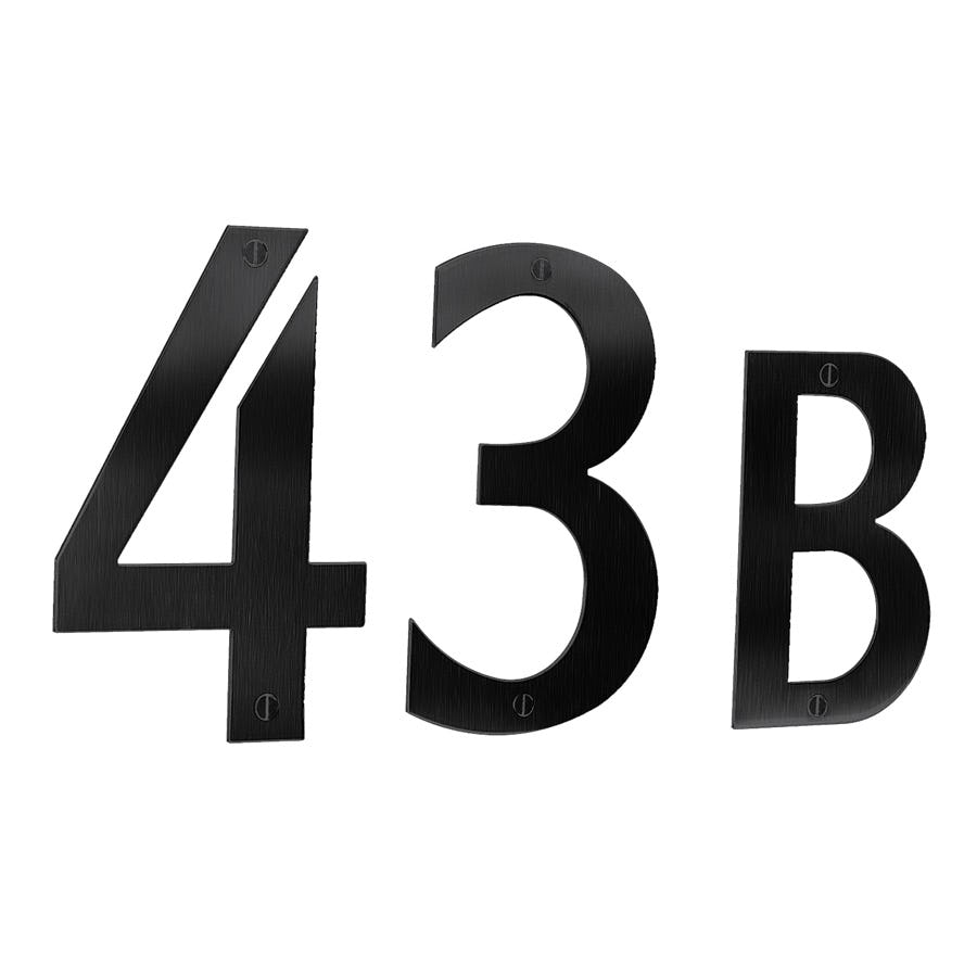 Husnummer Beslagsboden Svart Rostfritt Stål
