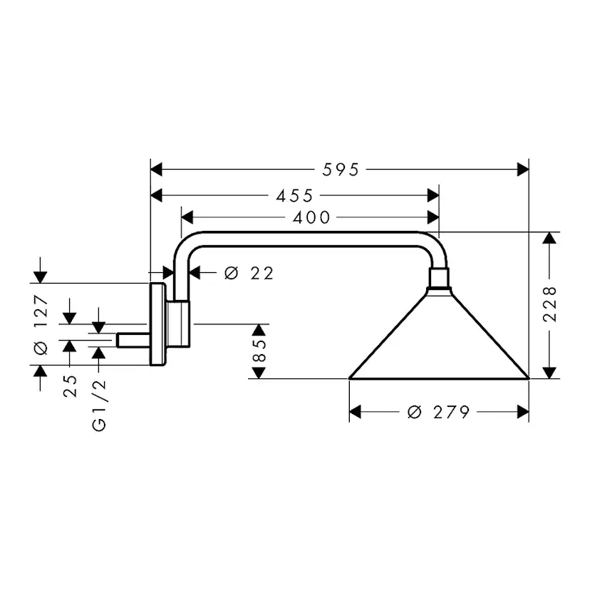 Huvuddusch Axor Showers/Front