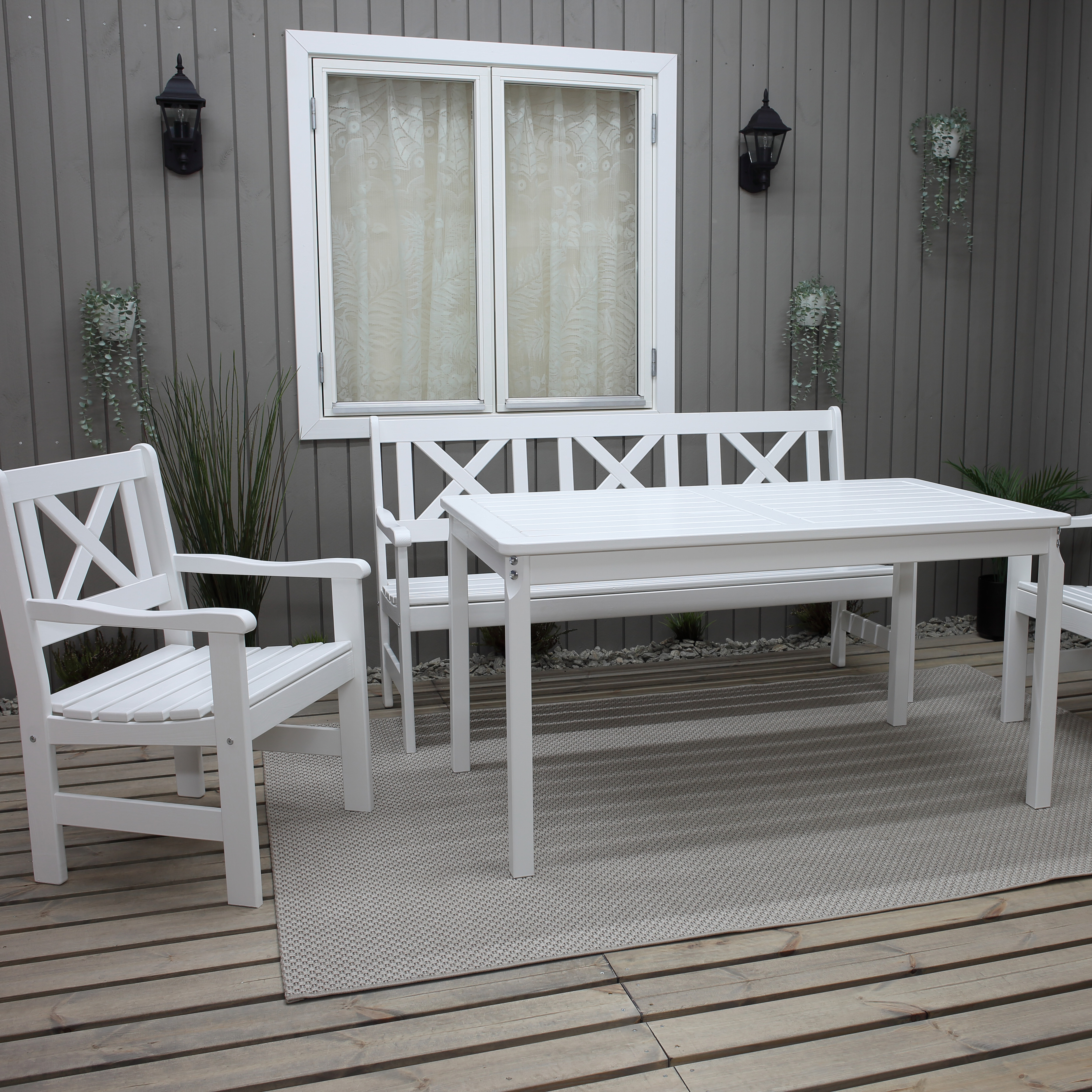 Utebord Baltic Garden Europe Vit