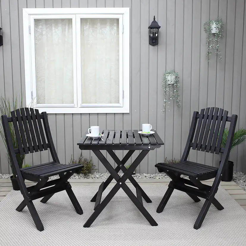 Caféset Baltic Garden Wilma Bord med 2 Visby Stolar