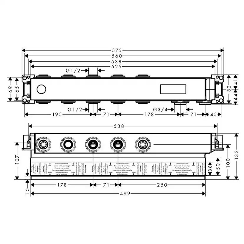 Inbyggnadsdel Axor för Termostatmodul Select 3 Funktioner