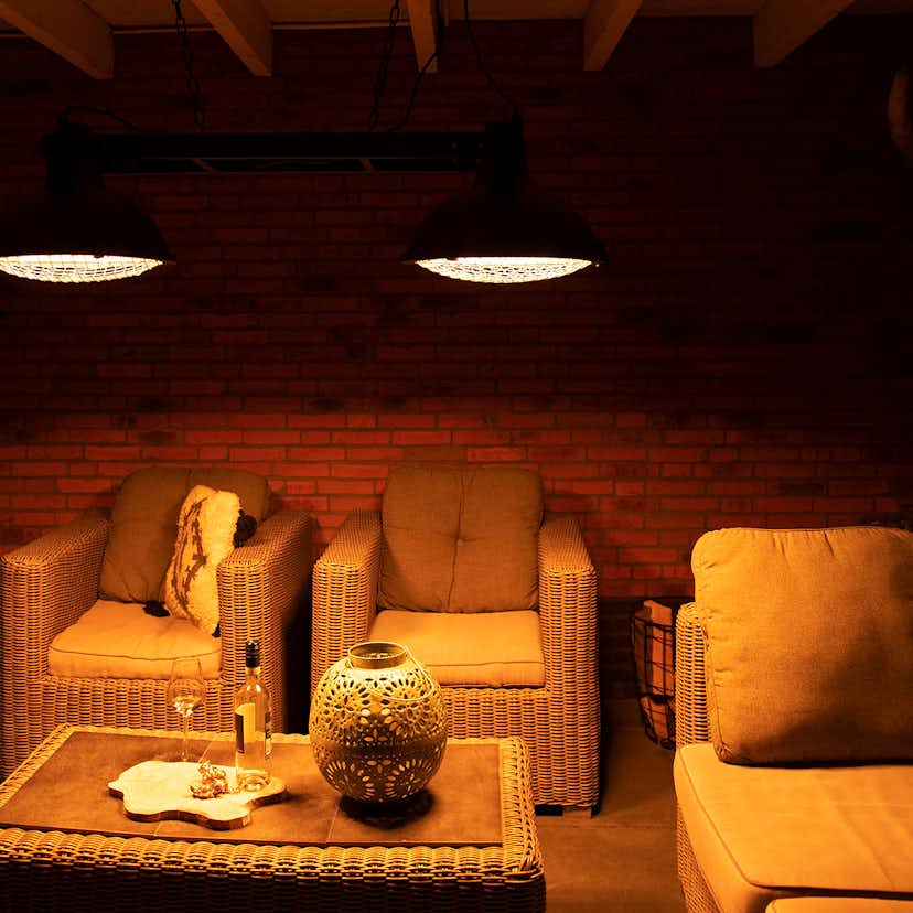 Infravärmare SunRed Indus II IND-3000H Terrassvärmare Svart Hängande 2100 W