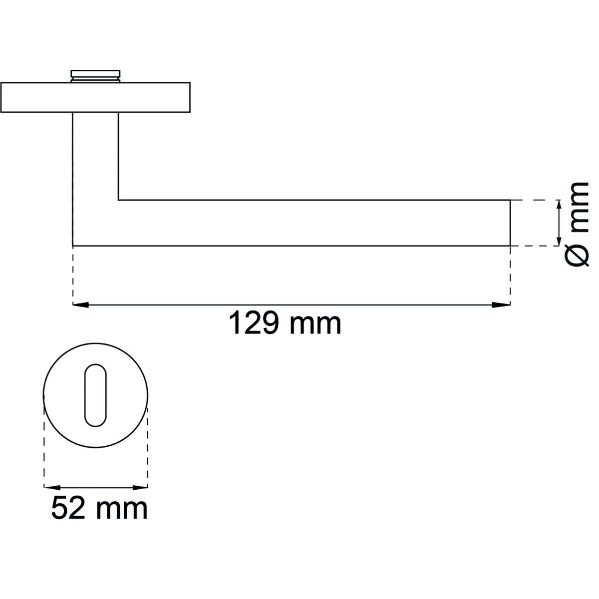 Innerdörrhandtag A13162-16 Habo Rostfritt Stål